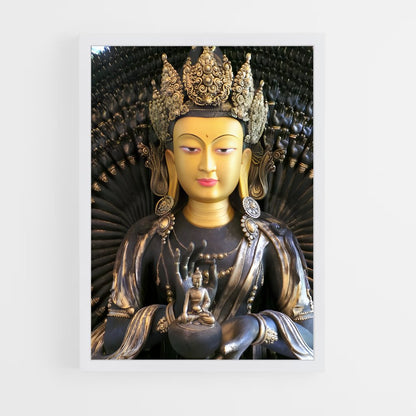 ap-thousand arm buddha-7 cadre Blanc