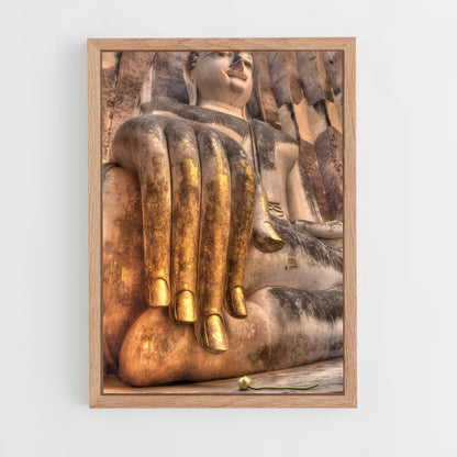 ap-thousand arm buddha-8 cadre Bois clair