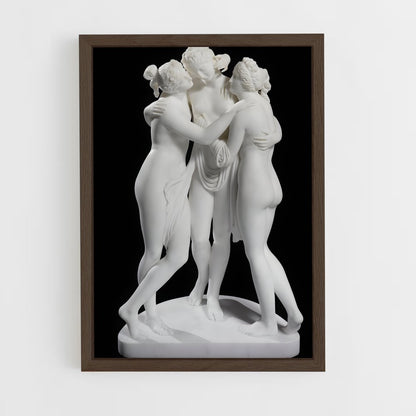 ap-three graces canova-1 cadre Bois foncé
