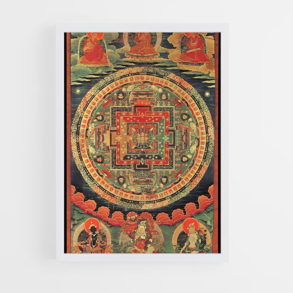 ap-tibetan mandala-1 cadre Blanc