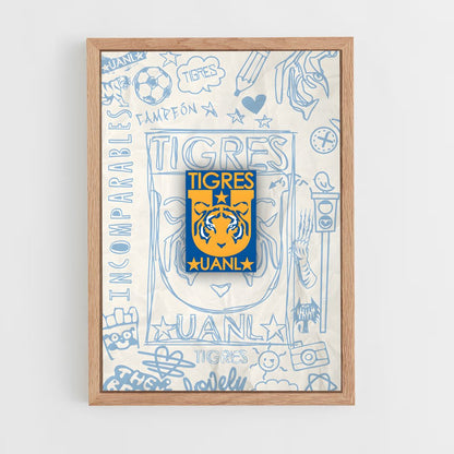 ap-tigres uanl-5 cadre Bois clair