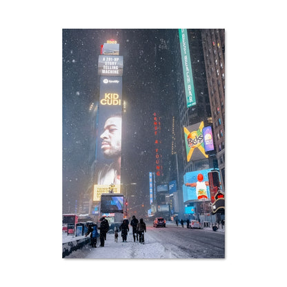 Poster Hiver à Times Square
