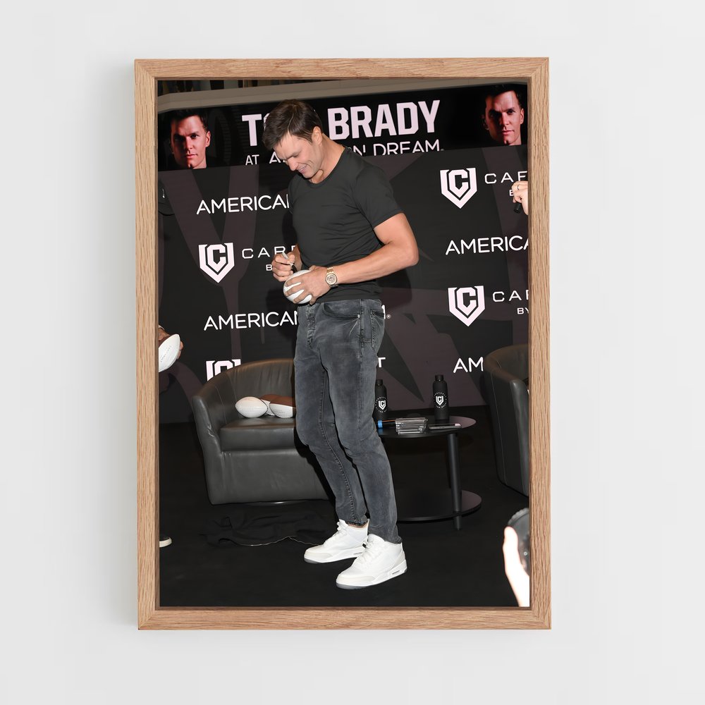 ap-tom brady-1 cadre Bois clair