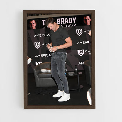 ap-tom brady-1 cadre Bois foncé