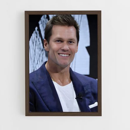 ap-tom brady-2 cadre Bois foncé