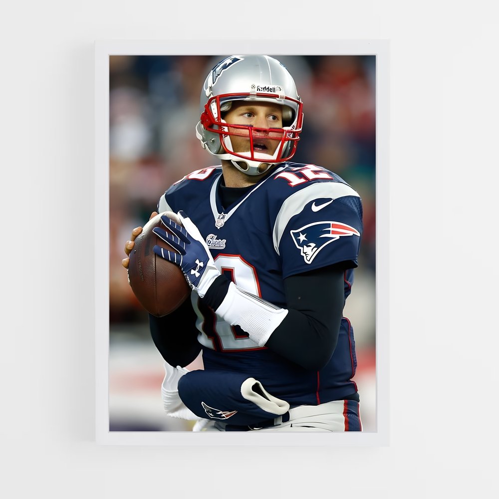 ap-tom brady-3 cadre Blanc