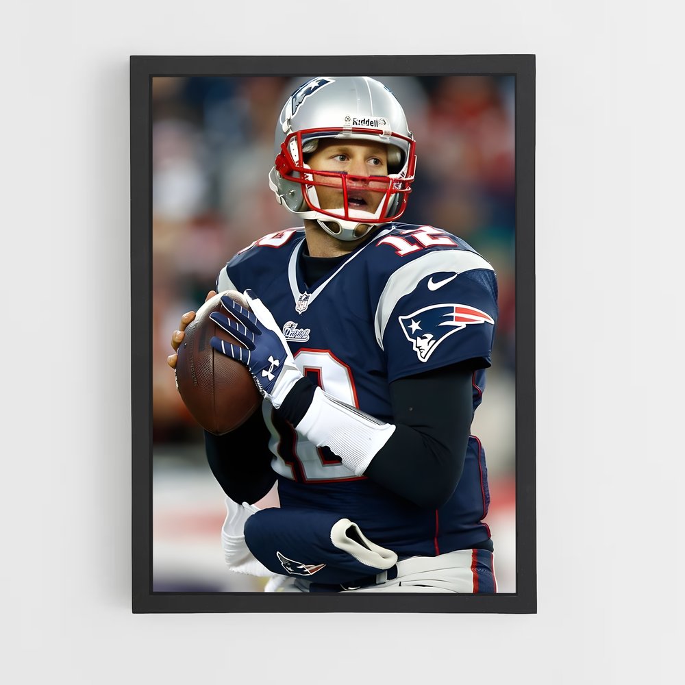 ap-tom brady-3 cadre Noir