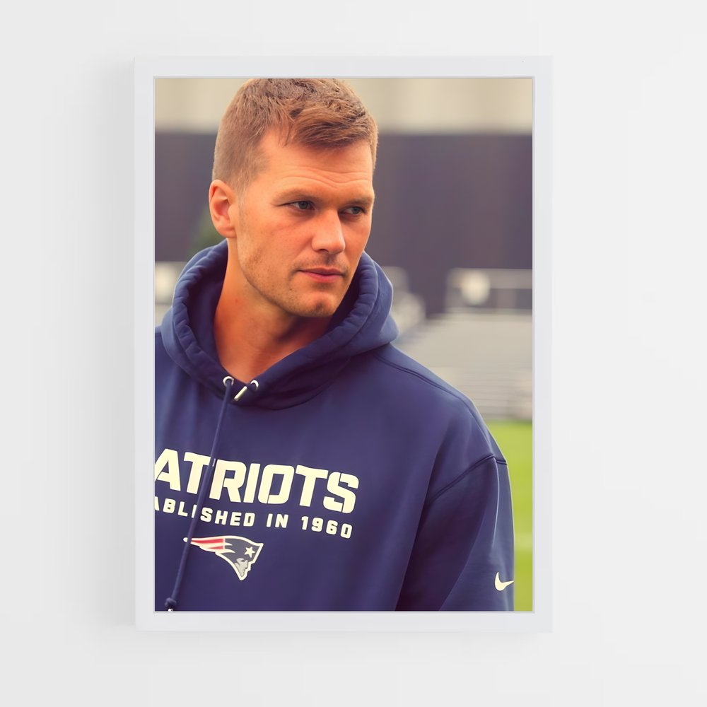 ap-tom brady-4 cadre Blanc