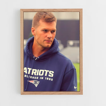 ap-tom brady-4 cadre Bois clair