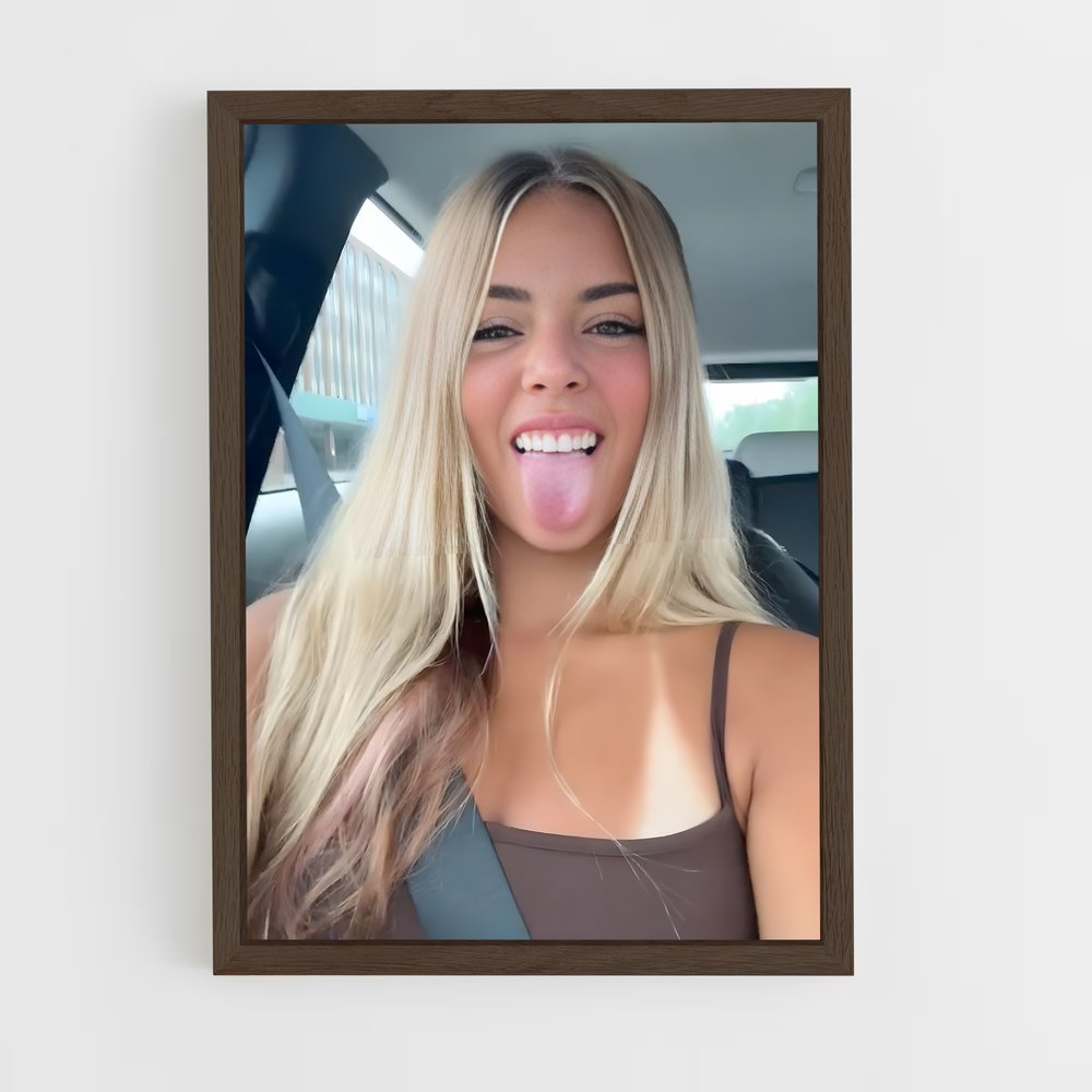 ap-tongue out-3 cadre Bois foncé