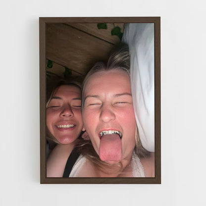 ap-tongue out-7 cadre Bois foncé