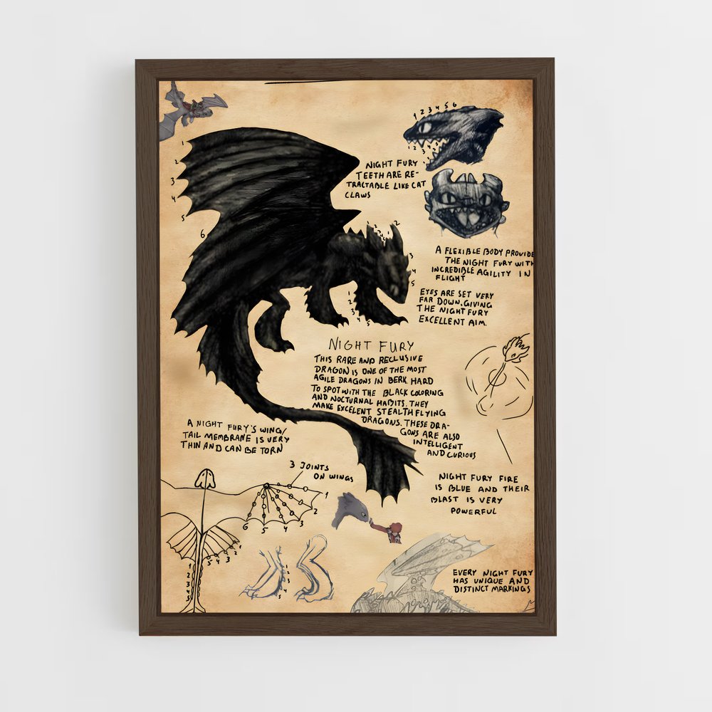 ap-toothless-2 cadre Bois foncé