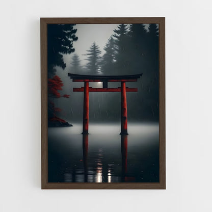 ap-torii gate-12 cadre Bois foncé