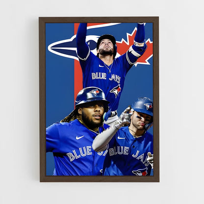 ap-toronto blue jays-5 cadre Bois foncé