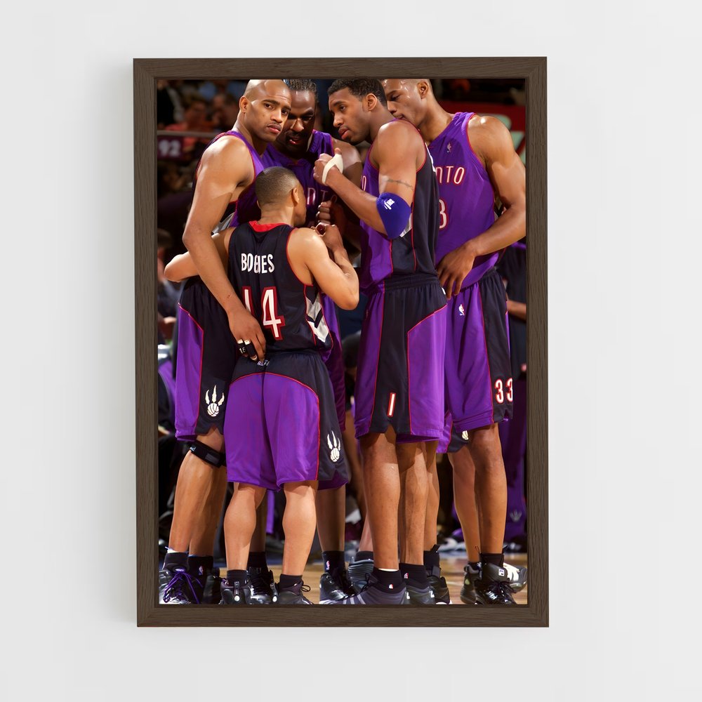 ap-toronto raptors-6 cadre Bois foncé
