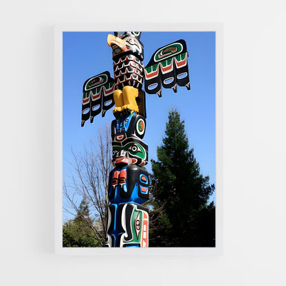 ap-totem pole-10 cadre Blanc