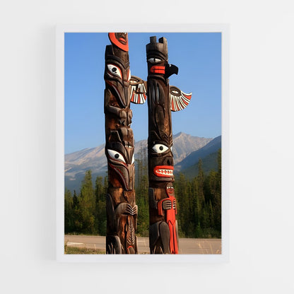 ap-totem pole-11 cadre Blanc