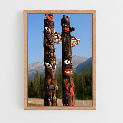 ap-totem pole-11 cadre Bois clair