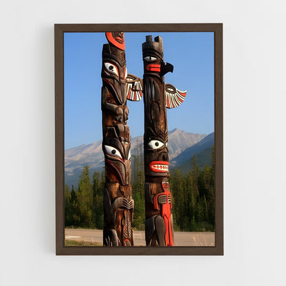 ap-totem pole-11 cadre Bois foncé