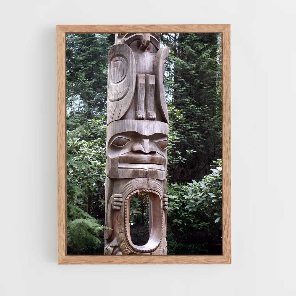 ap-totem pole-12 cadre Bois clair