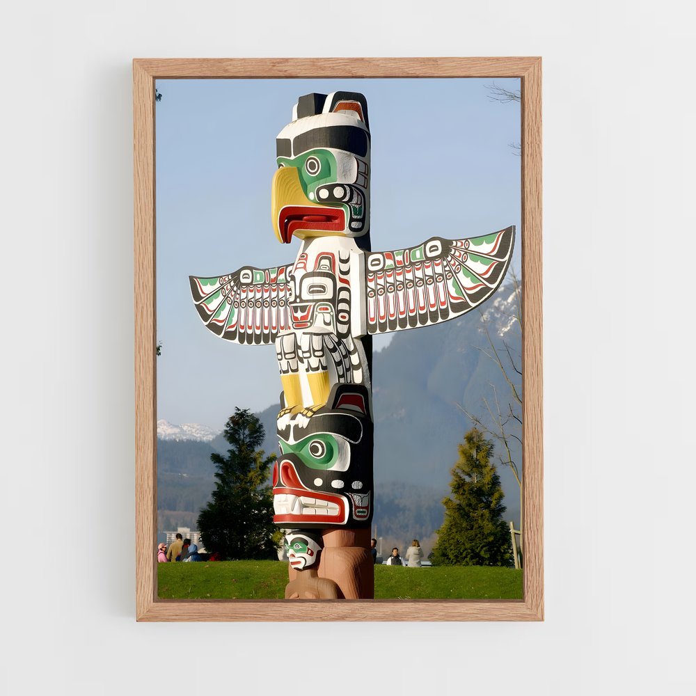 ap-totem pole-13 cadre Bois clair