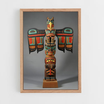 ap-totem pole-3 cadre Bois clair