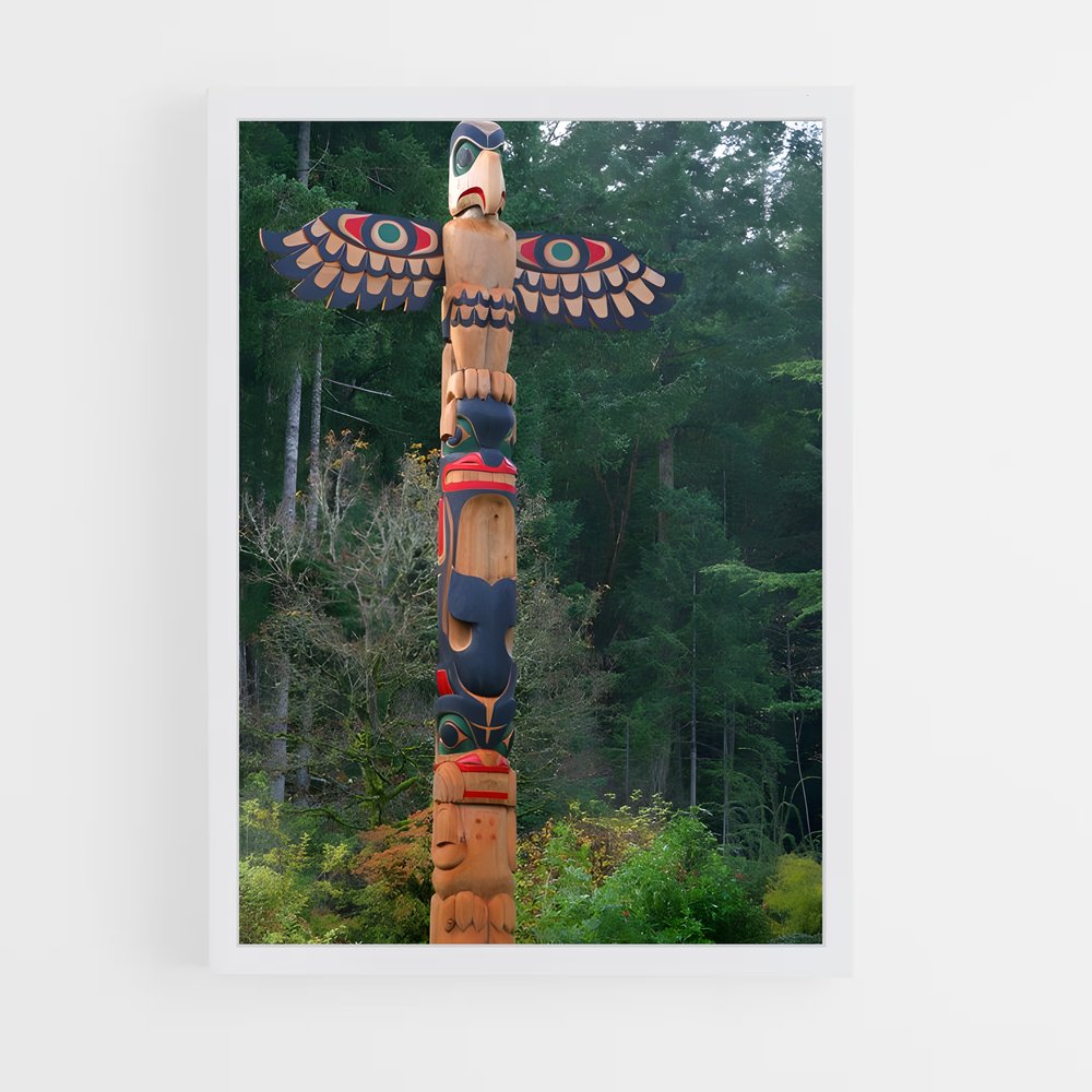 ap-totem pole-4 cadre Blanc