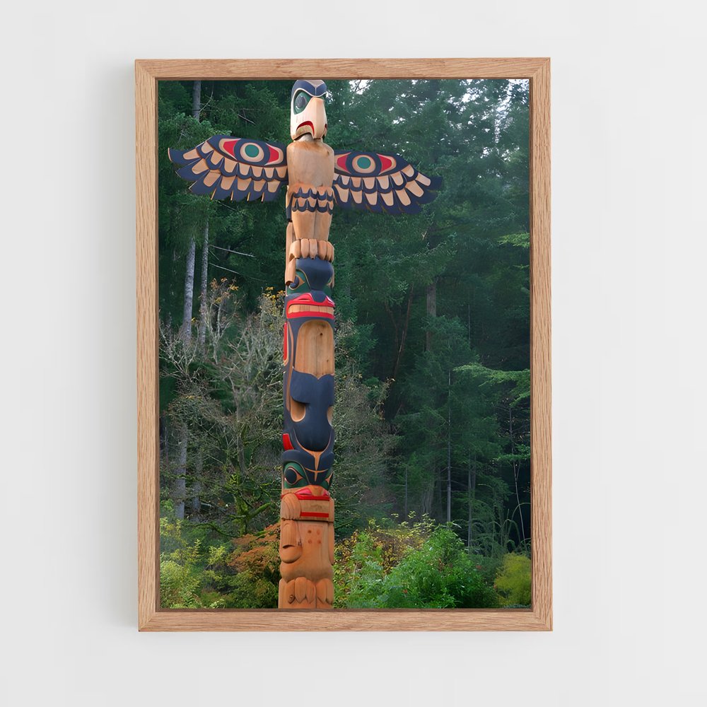 ap-totem pole-4 cadre Bois clair