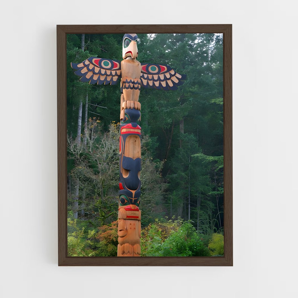 ap-totem pole-4 cadre Bois foncé