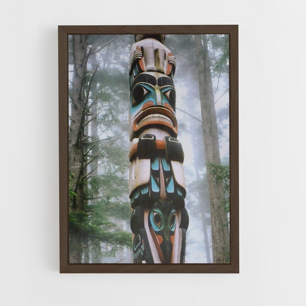 ap-totem pole-5 cadre Bois foncé