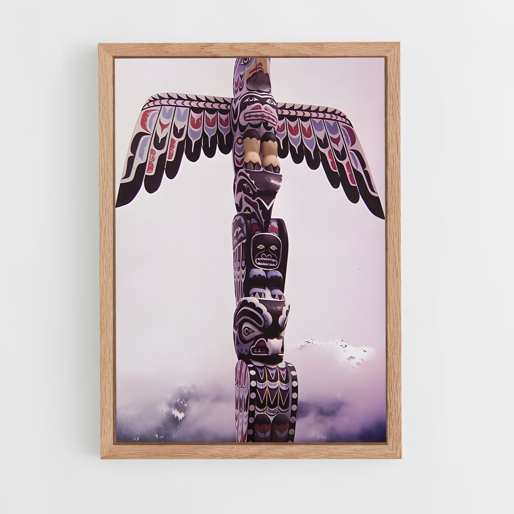 ap-totem pole-6 cadre Bois clair