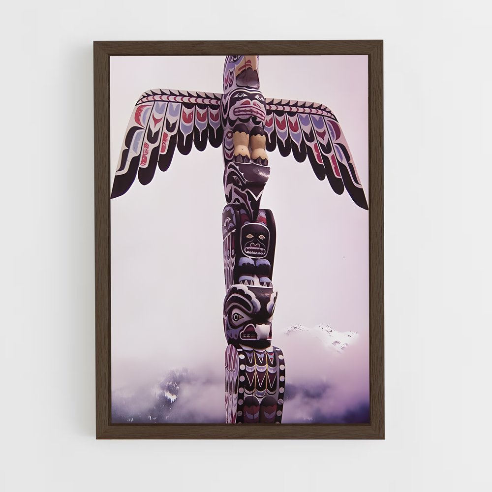 ap-totem pole-6 cadre Bois foncé