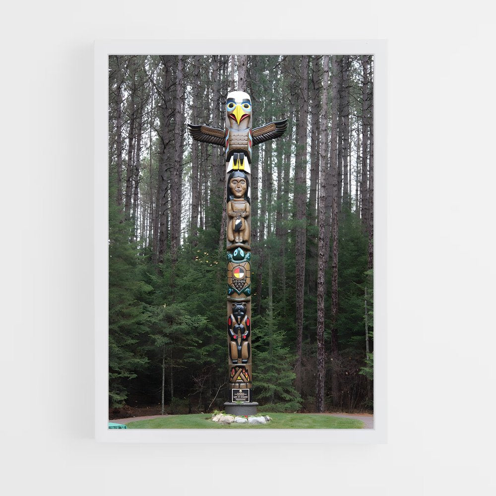 ap-totem pole-7 cadre Blanc
