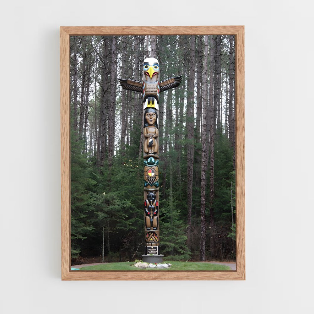 ap-totem pole-7 cadre Bois clair
