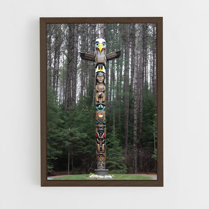 ap-totem pole-7 cadre Bois foncé