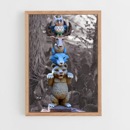 ap-totem pole-8 cadre Bois clair
