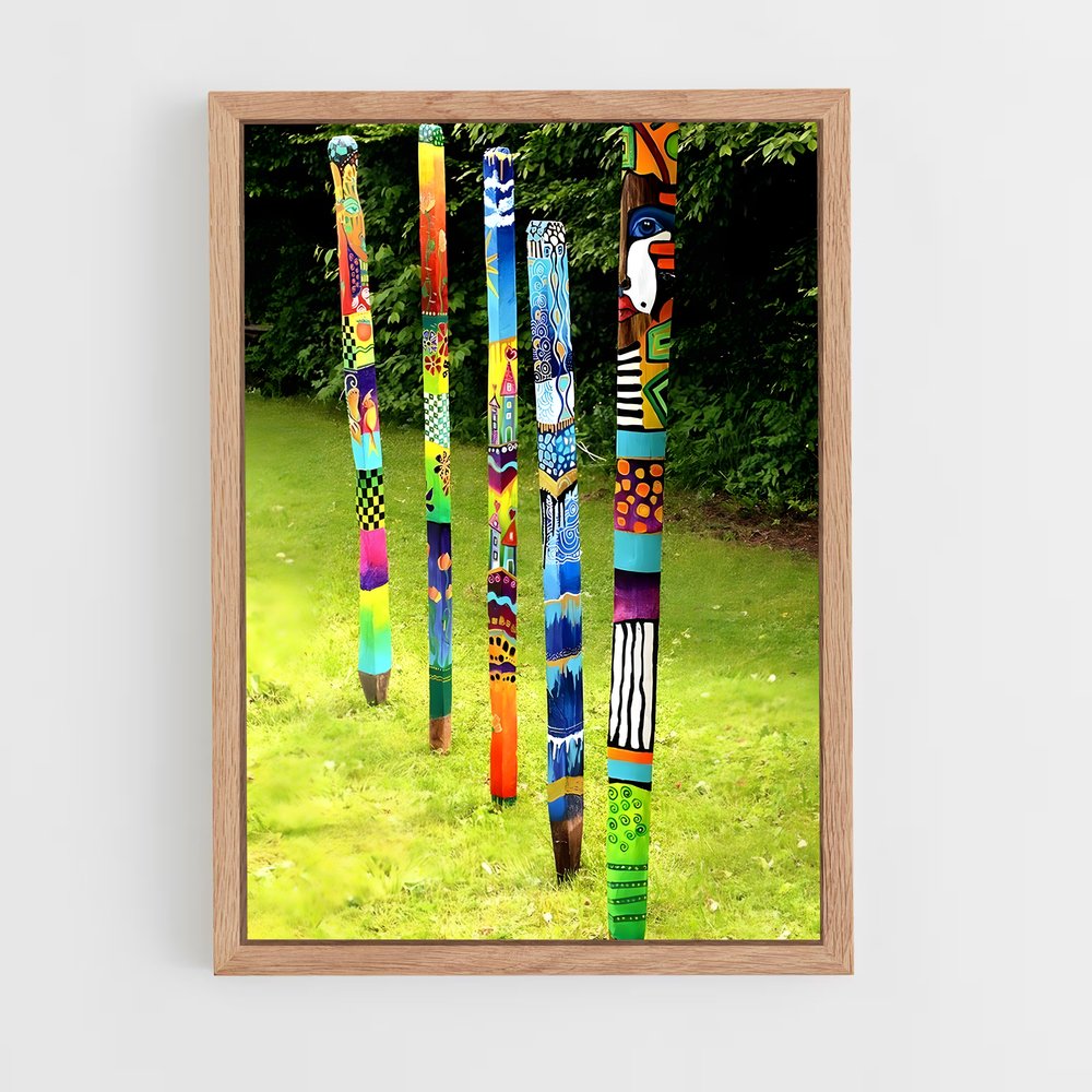 ap-totem poles-2 cadre Bois clair