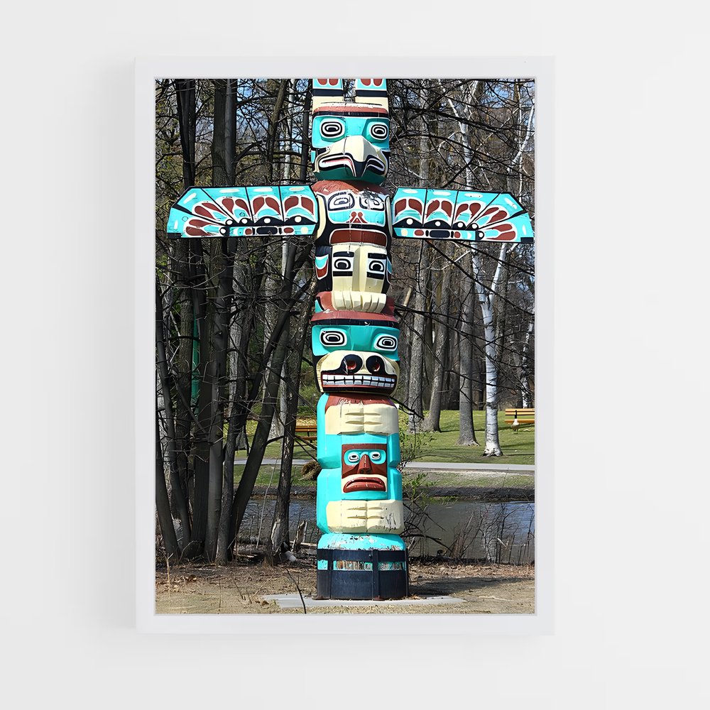 ap-totem poles-4 cadre Blanc