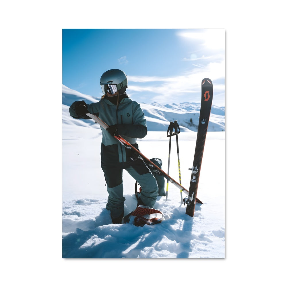 Poster Ski en Pente