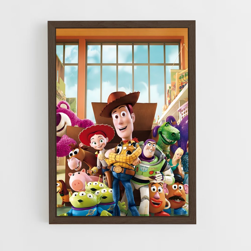 ap-toy story-3 cadre Bois foncé
