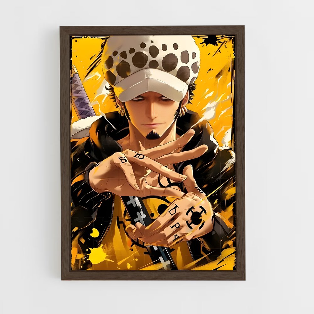 ap-trafalgar law-4 cadre Bois foncé