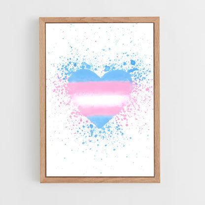 ap-transgender flag-3 cadre Bois clair
