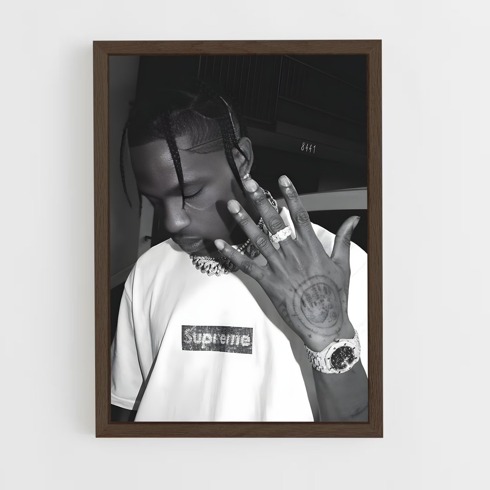ap-travis scott-1 cadre Bois foncé