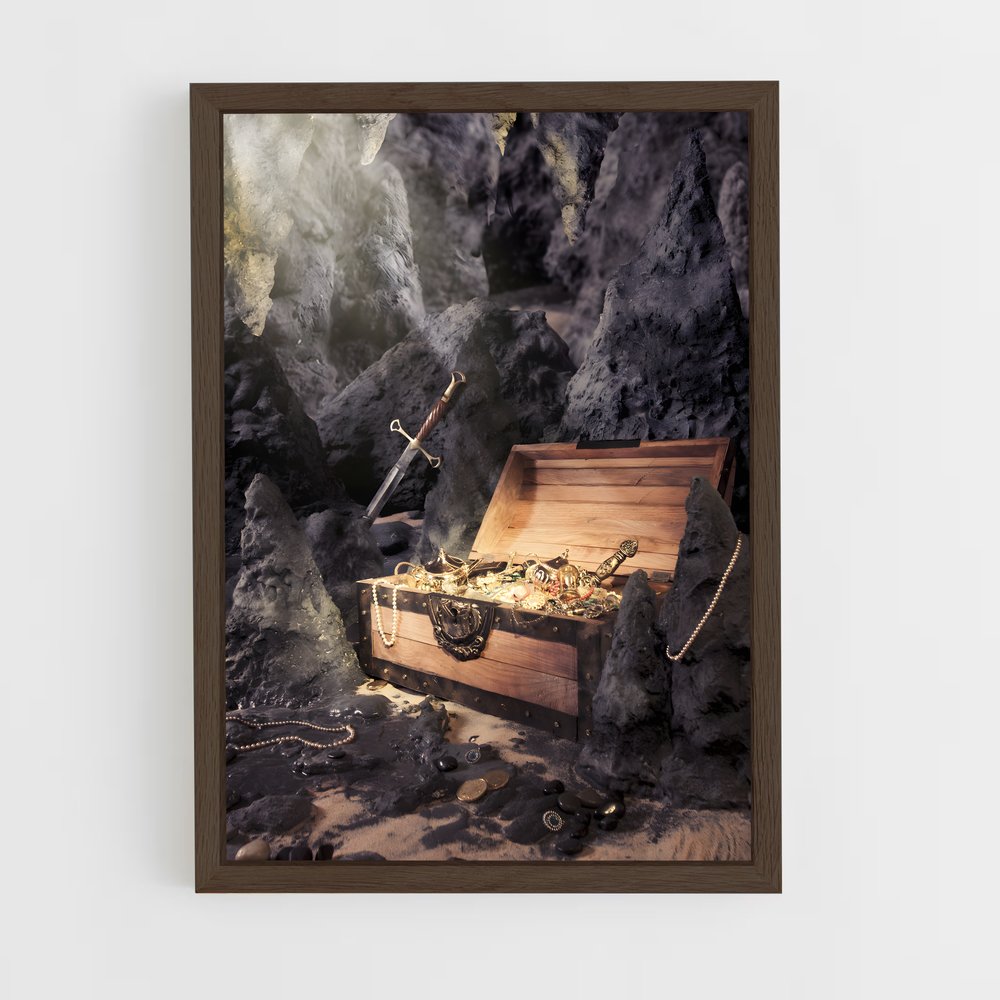 ap-treasure chest-2 cadre Bois foncé