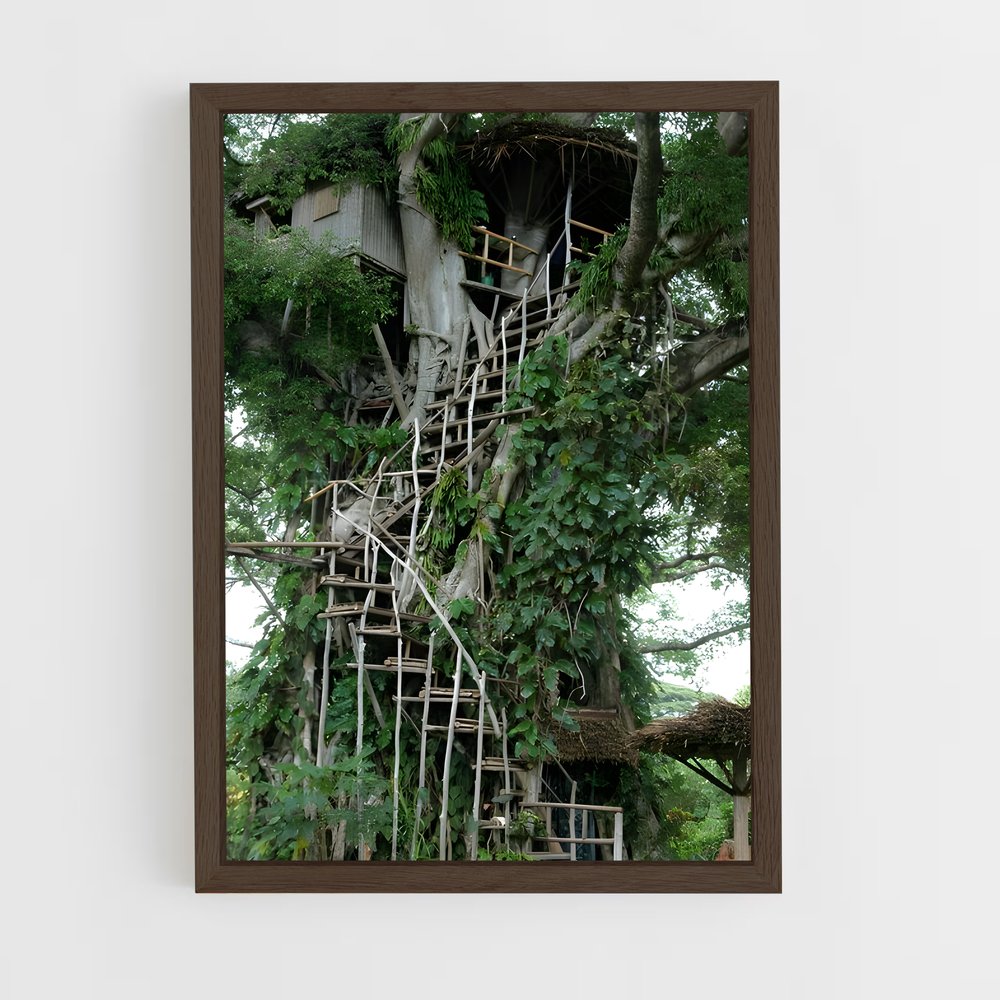 ap-tree canopy-4 cadre Bois foncé