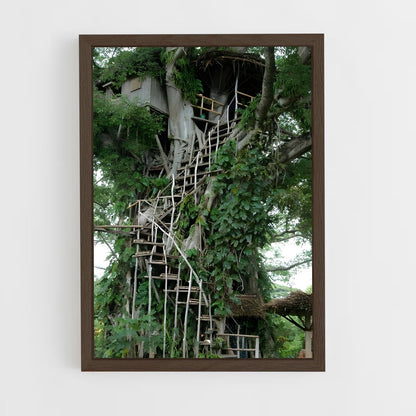ap-tree canopy-4 cadre Bois foncé
