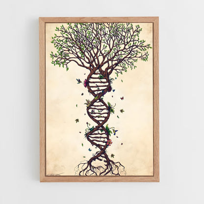 ap-tree of life-3 cadre Bois clair