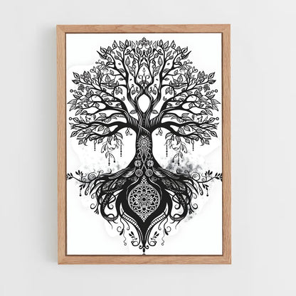 ap-tree of life-4 cadre Bois clair