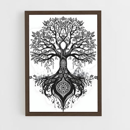 ap-tree of life-4 cadre Bois foncé