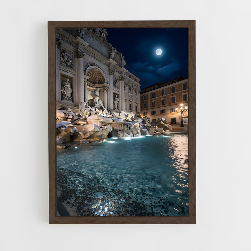 ap-trevi fountain-5 cadre Bois foncé